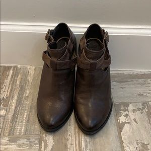 Frye Dark Brown Bootie with 2.5 inch heel